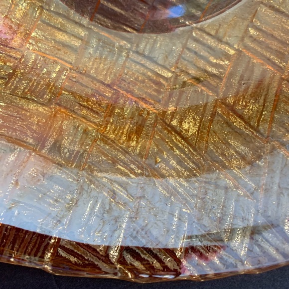 Vintage Fire King Peach Lustre basketweave bowl - Picture 8 of 8